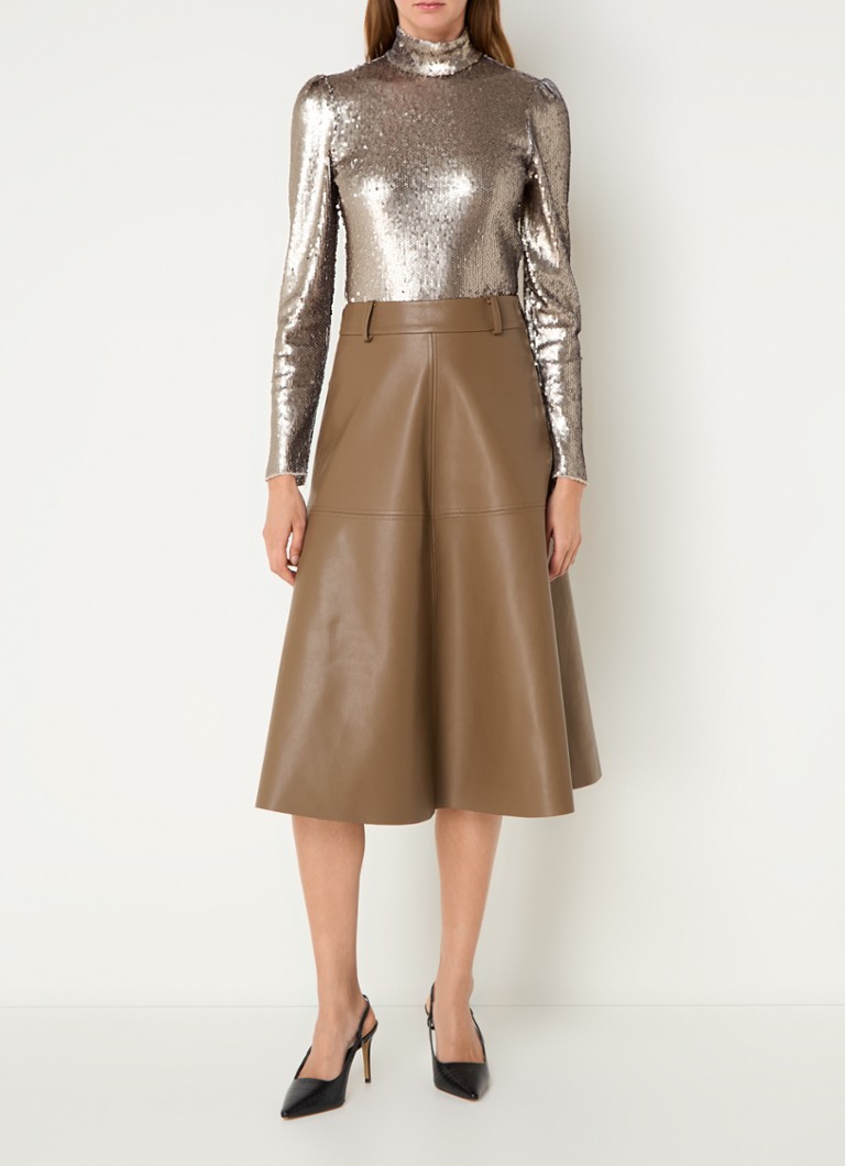 Bruuns Bazaar Aniqa top with sequins and keyhole