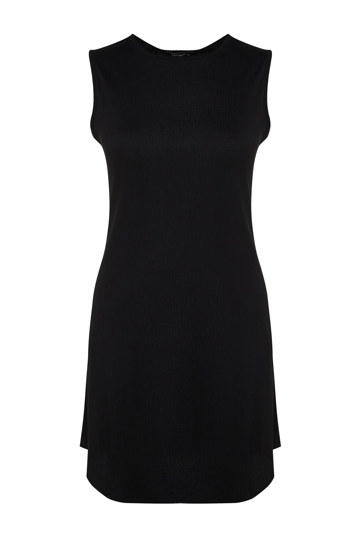 Trendyol Curve  Schwarzes A-Linien-Strickkleid TBBSS22EL2370