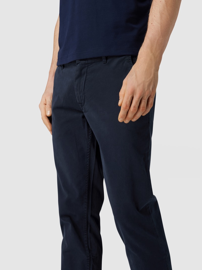 Slim Fit Chino mit Stretch-Anteil in marineblau