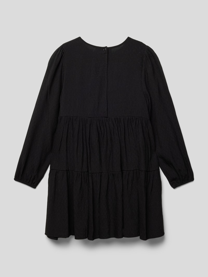 Kleid im Stufen-Look in schwarz