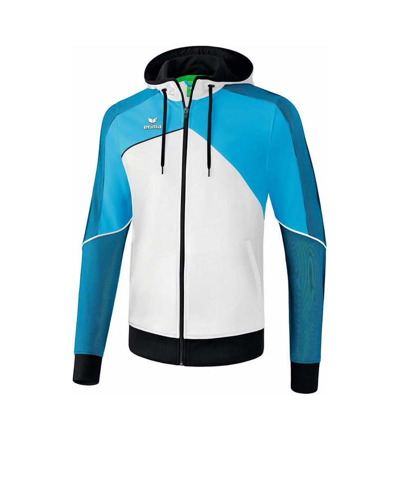 Erima Premium One 2.0 Kapuzenjacke Hellblau