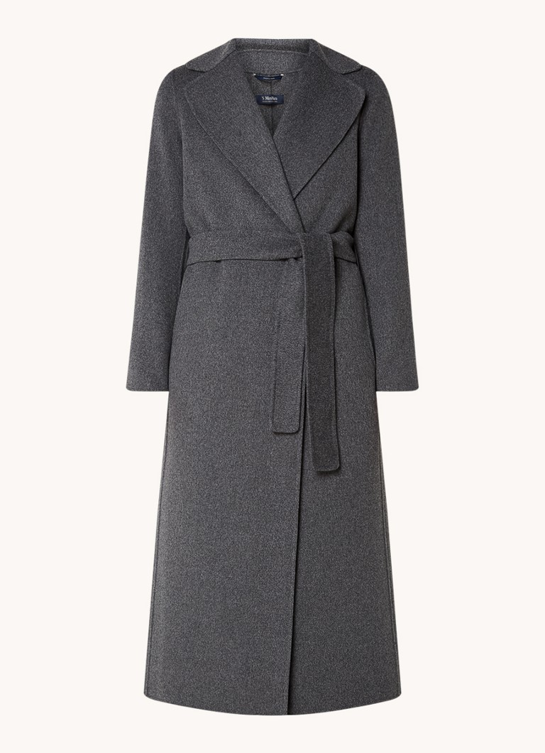 MaxMara Poldo -villainen takki neulotulla vyöllä