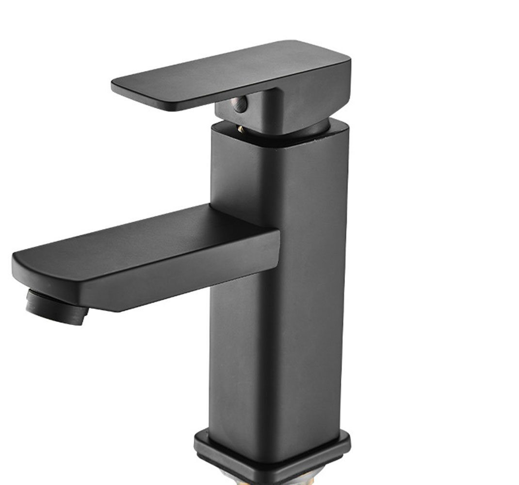 Runxizhou Waschtischarmatur Wasserhahn Bad Schwarz, Rostfreier Stahl Waschbecken Armaturen (1-St)