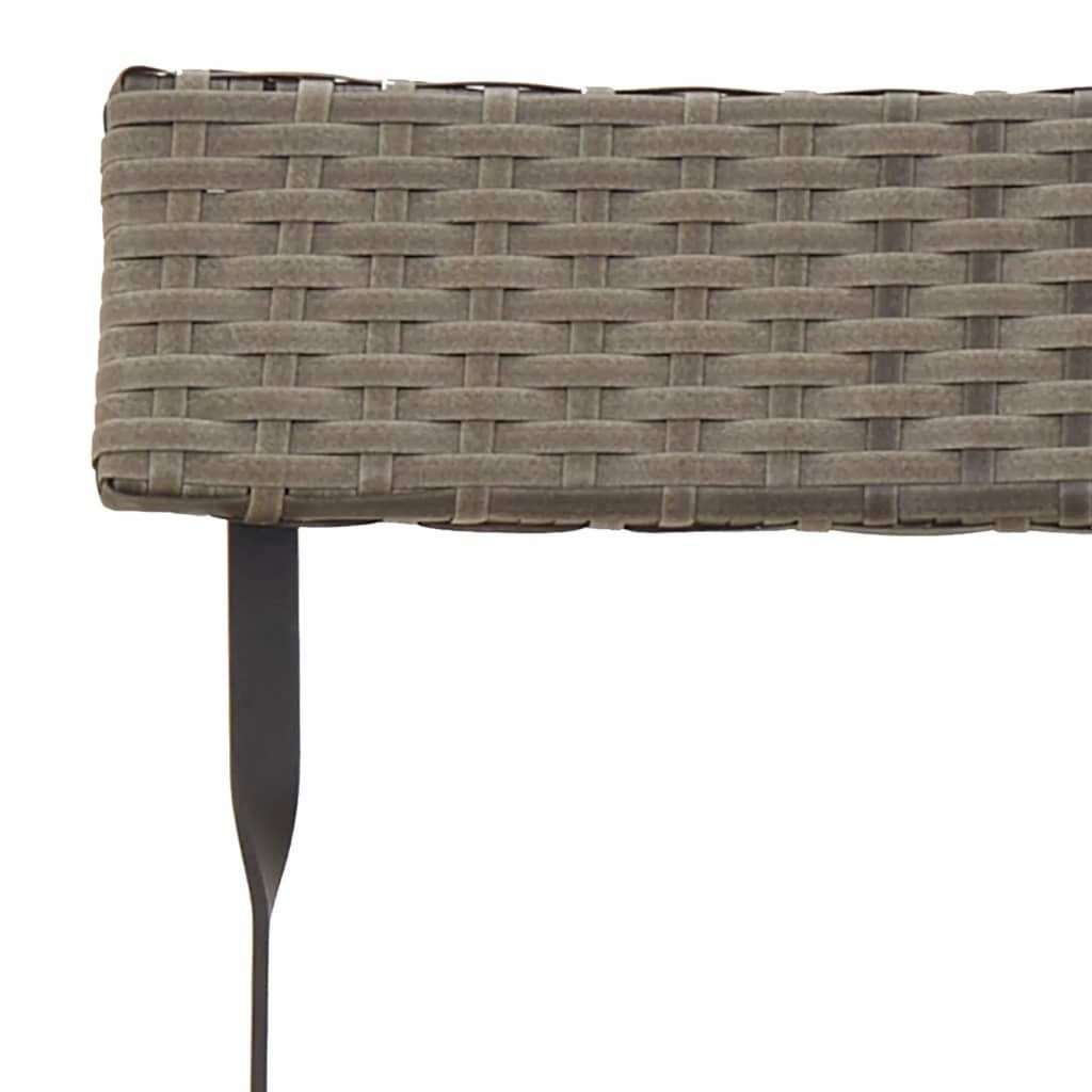 vidaXL Gartenlounge-Set 3-tlg. Bistro-Set Klappbar Grau Poly Rattan, (3-tlg)