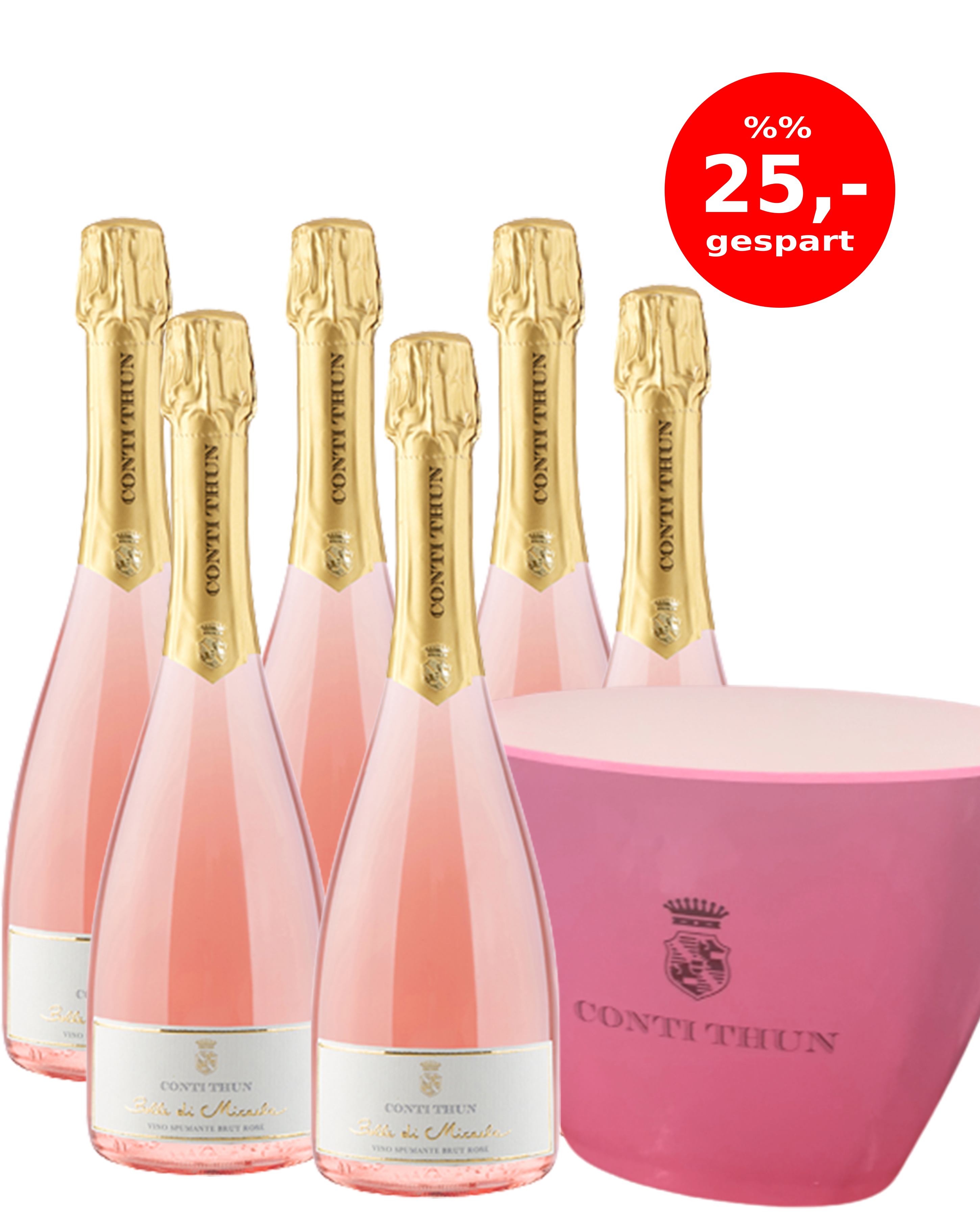 Bolle di Micaela Spumante Brut Rose im Vorteilspaket
