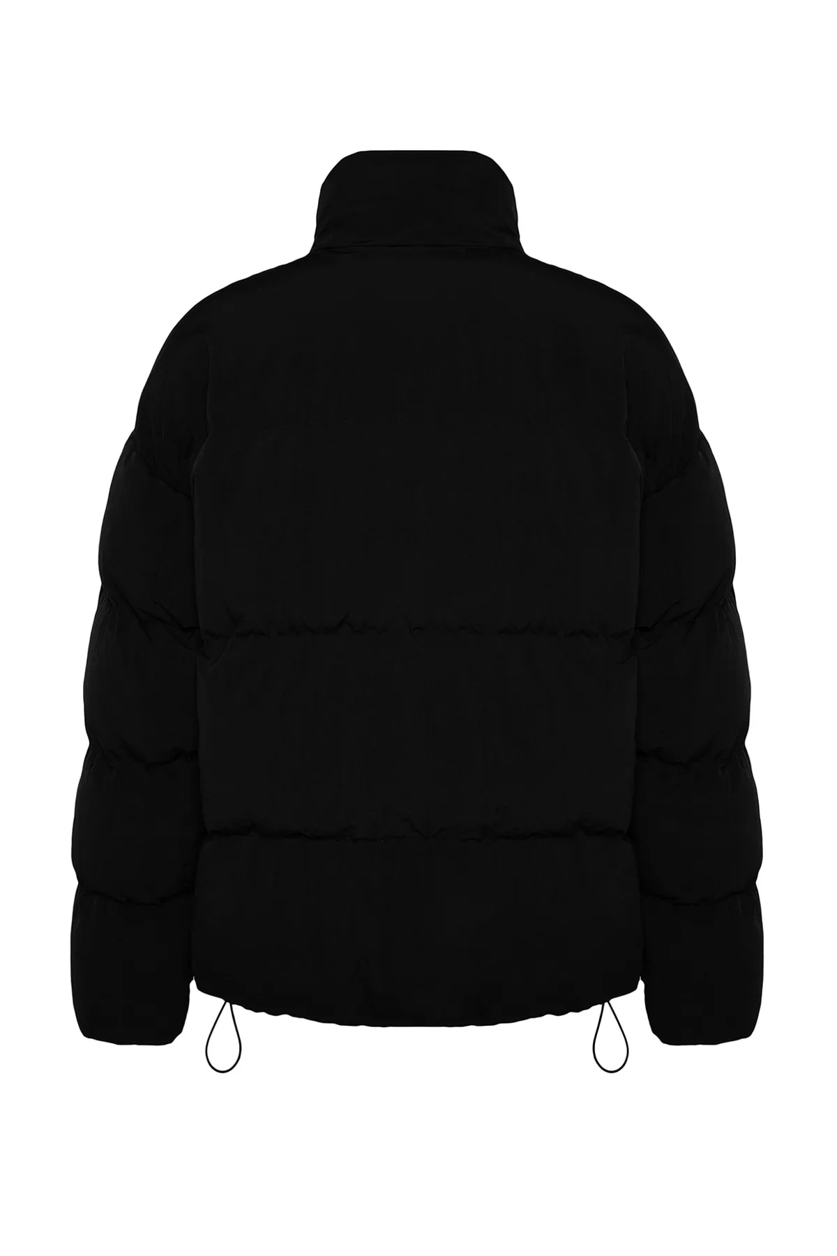 Trendyol Collection  Schwarze Unisex-Pufferjacke in Oversize-Passform mit Stehkragen TMNAW24MO00003