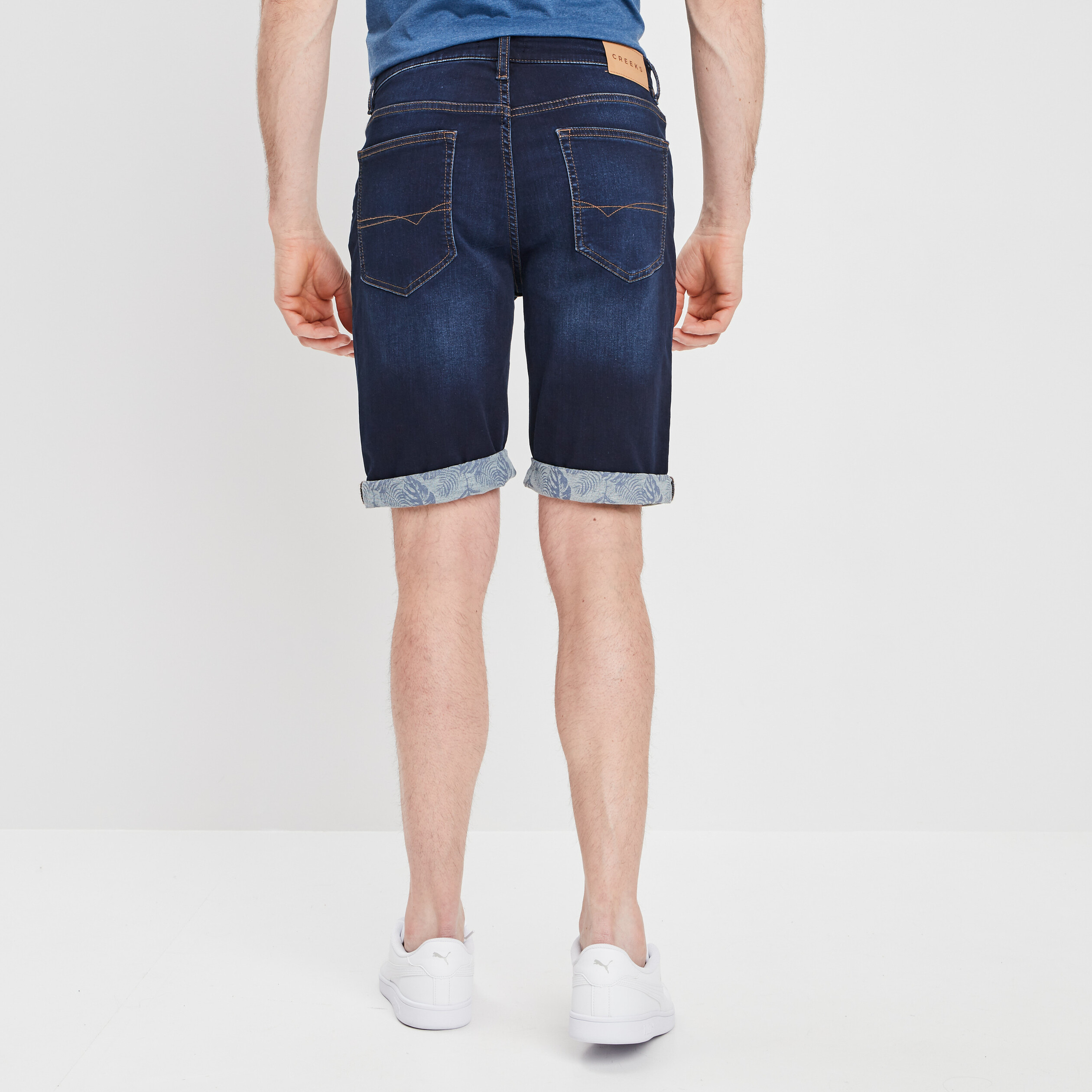 Bermuda straight en jean denim brut homme | La Halle