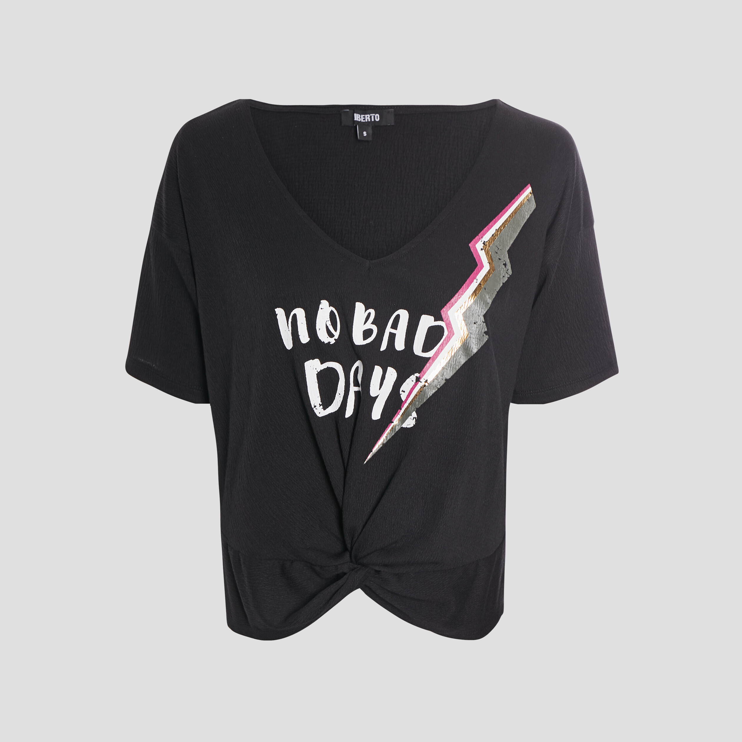 T-shirt manches courtes noir femme | La Halle