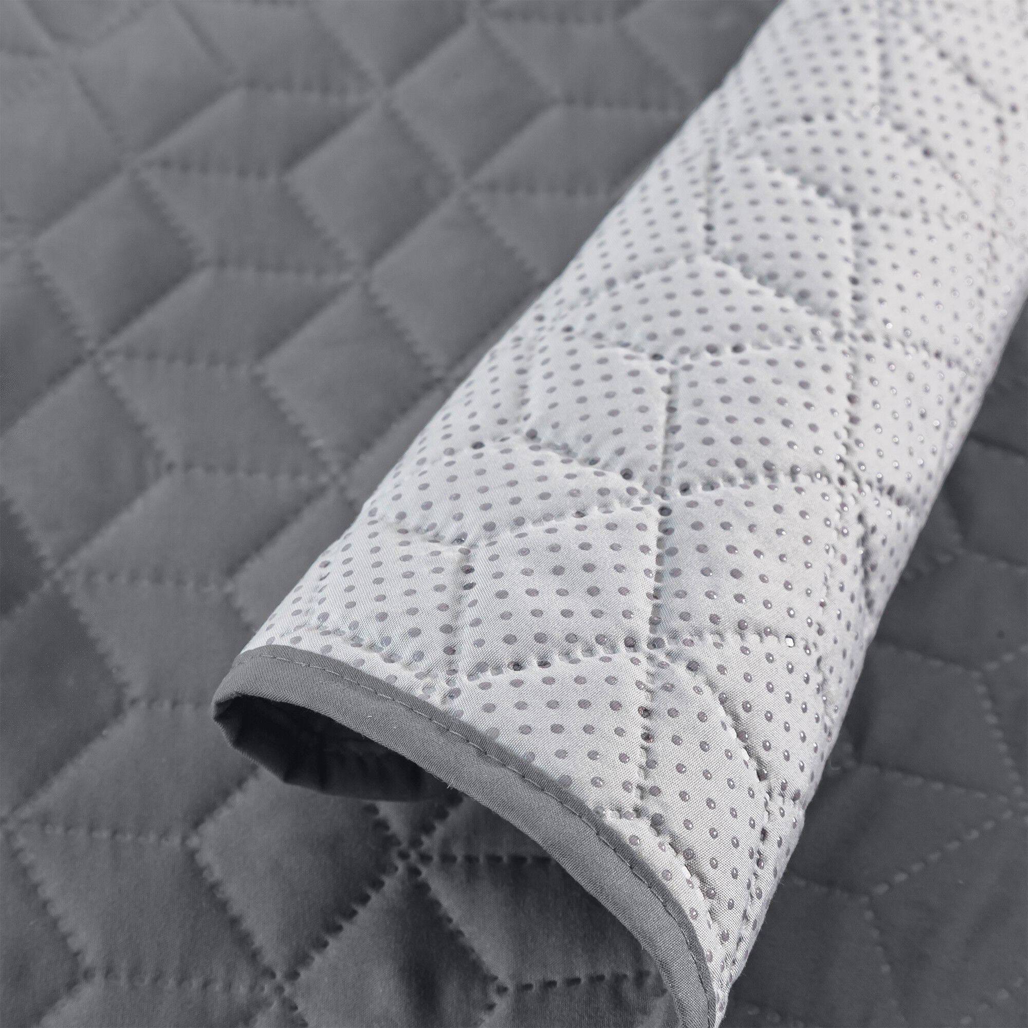Protège-salon antiglisse microfibre matelassé
