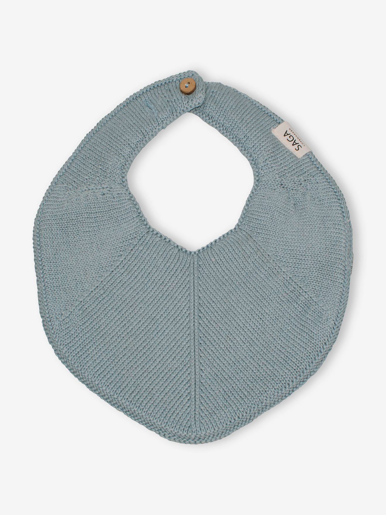 Bavoir de dentition SAGA Fjola en tricot gris