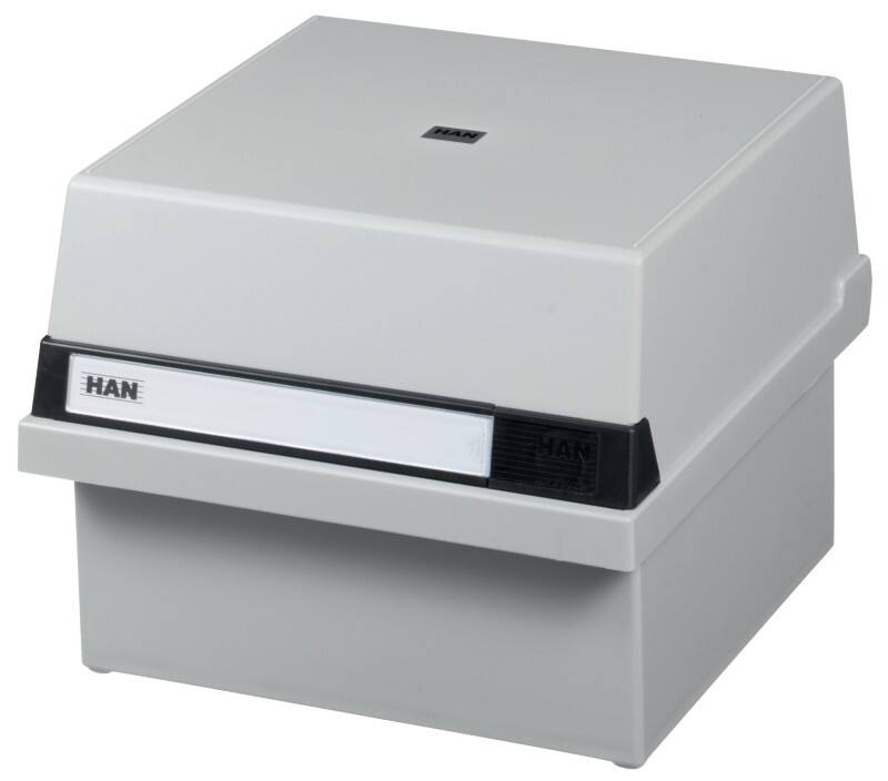 HAN Tischkarteikasten 965-11 A5 800 Karten Lichtgrau 23,5 x 25 x 19 cm