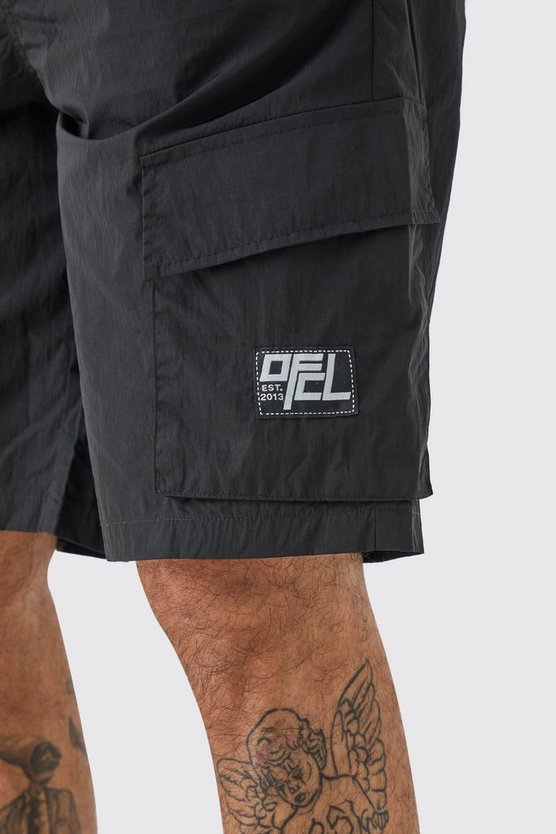 Tall Ofcl Nylon Cargo-Shorts mit elastischem Bund