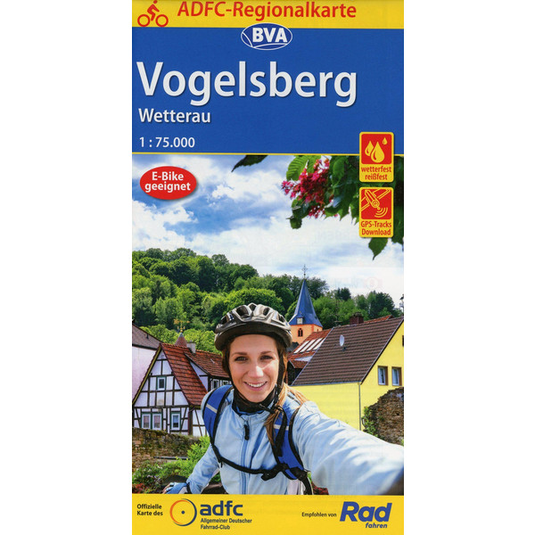 ADFC-REGIONALKARTE VOGELSBERG WETTERAU, 1:75.000 - Fahrradkarte