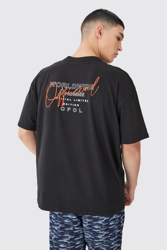 Oversized Heavyweight Worldwide Embroidered T-shirt