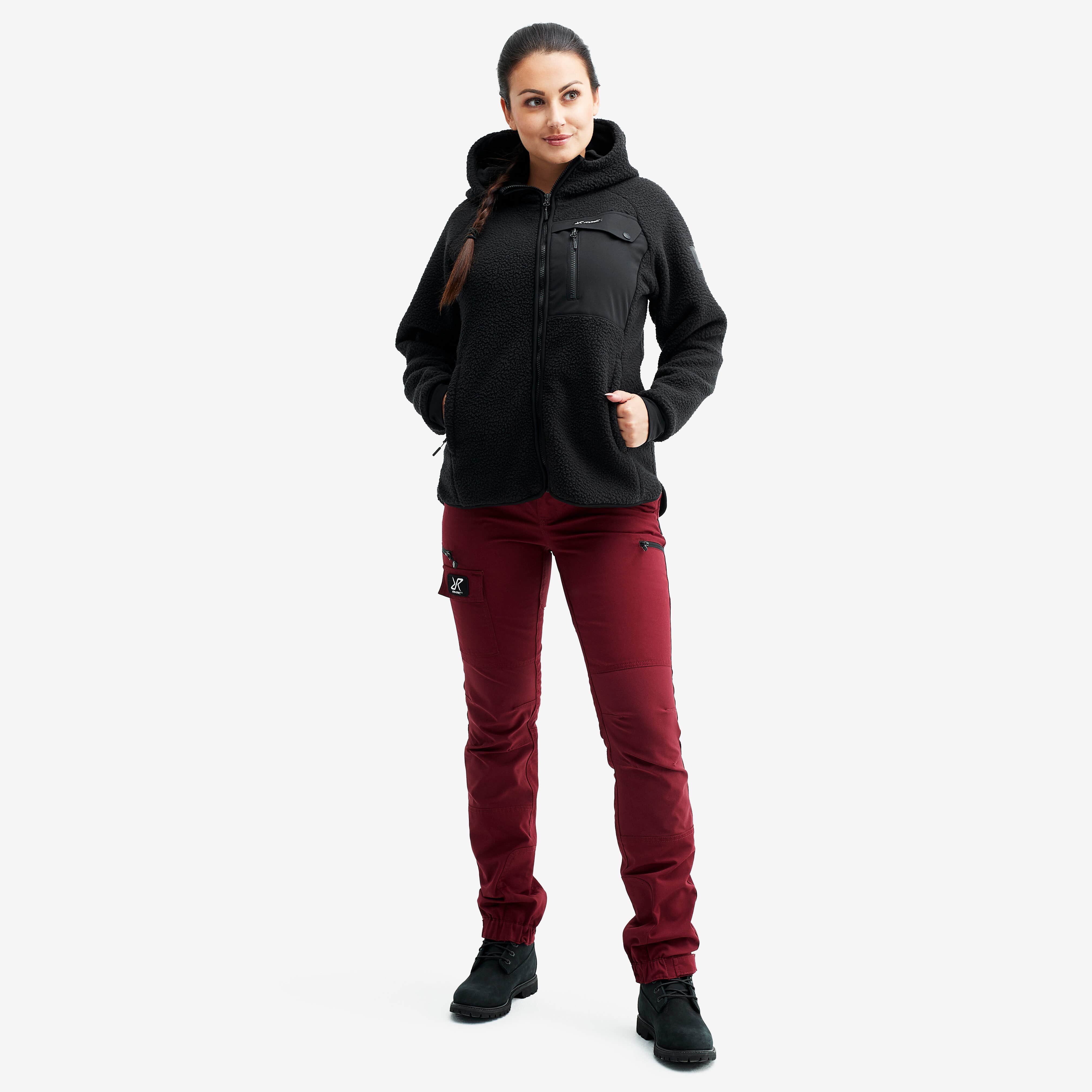 Sherpa Hoodie Femme Caviar