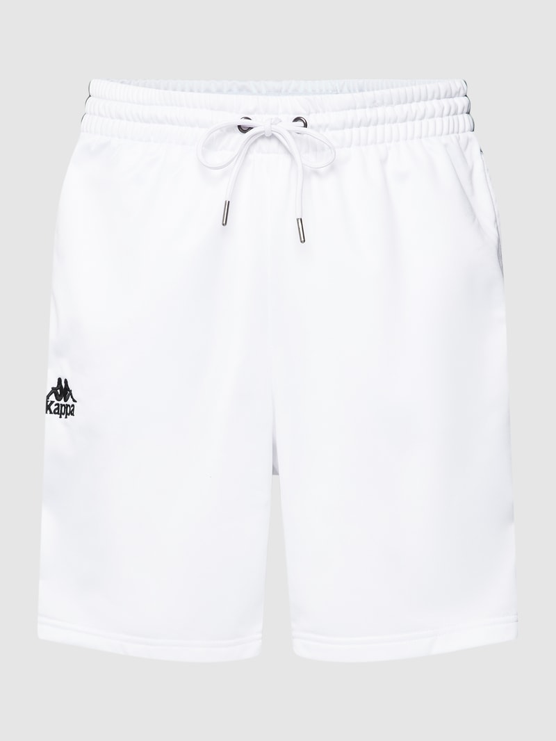 Sweatshorts mit Label-Stitching Modell 'Taped' in weiß