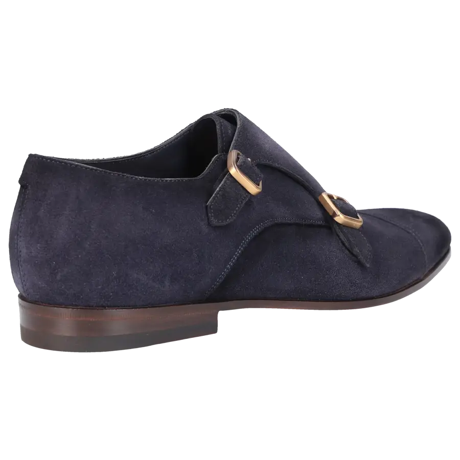 Santoni - Monk Schuhe 17805 Veloursleder - blau