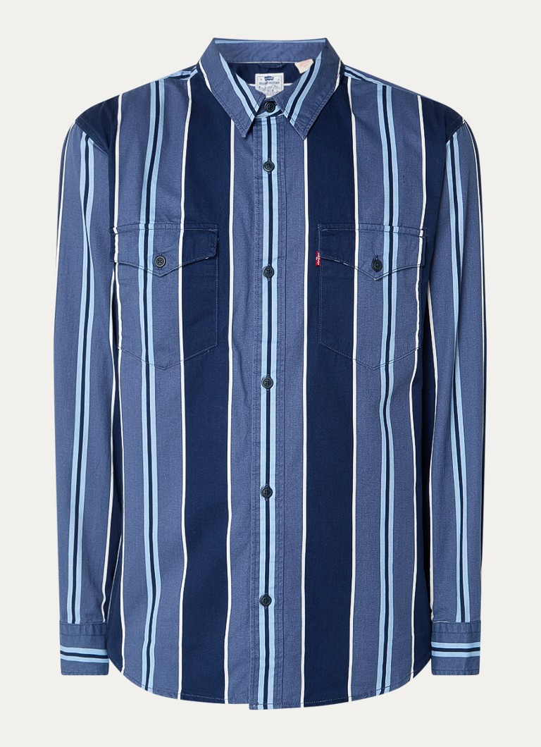 Cămașă Levi's Classic Western cu dungi și buzunare la piept