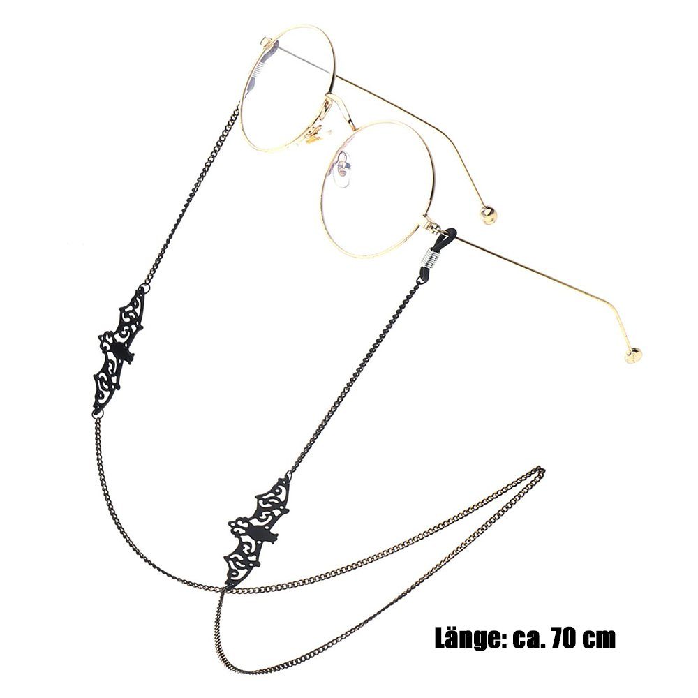Sarfly Brillenkette Brillenketten für Lesebrillen Fledermaus, 70cm(Brille Nicht Enthalten)