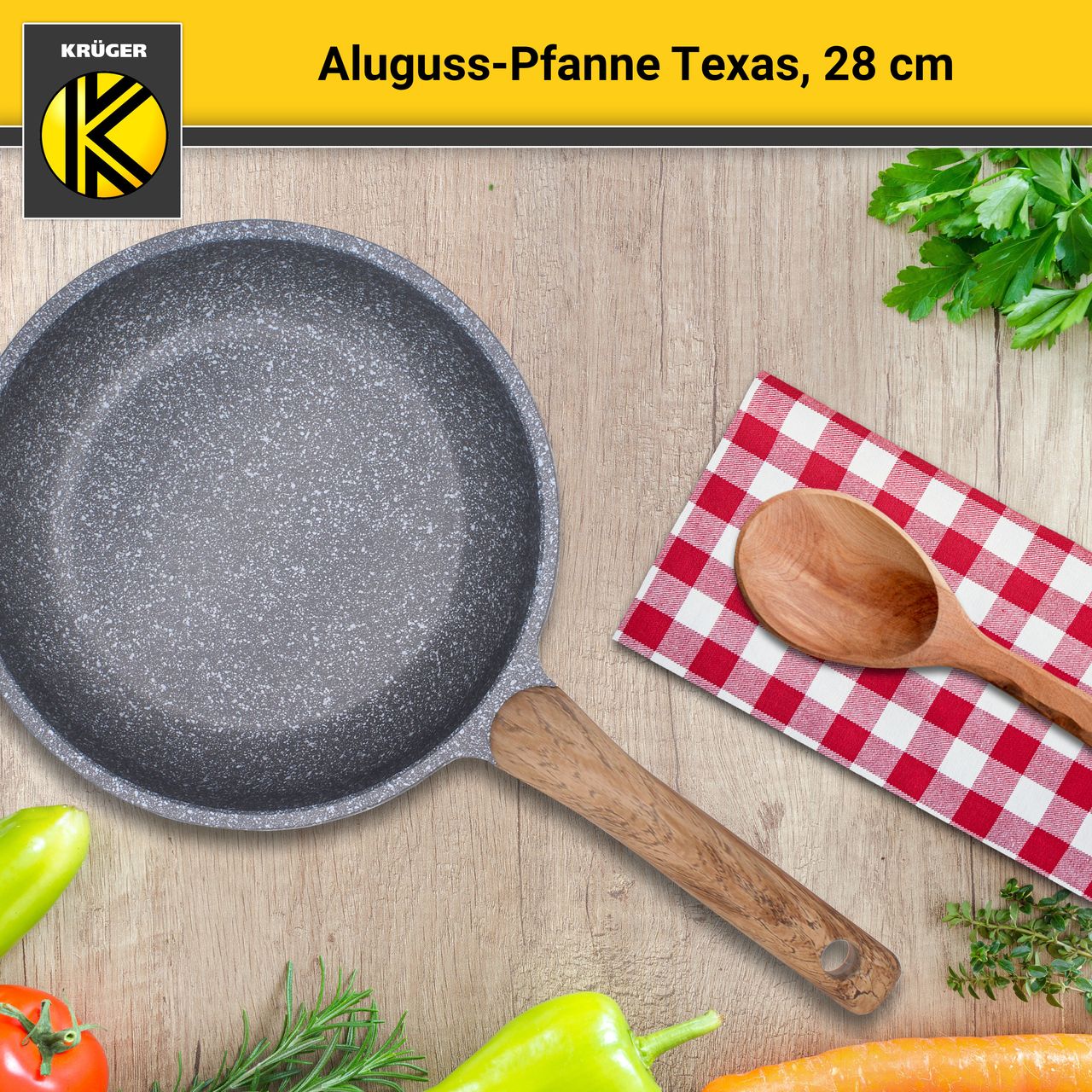 Karl Krüger Aluguss Pfanne TEXAS, 28 cm