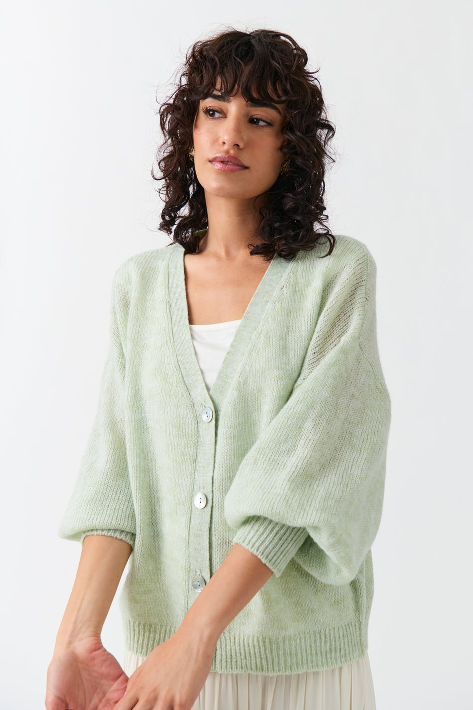 Sheer knitted cardigan