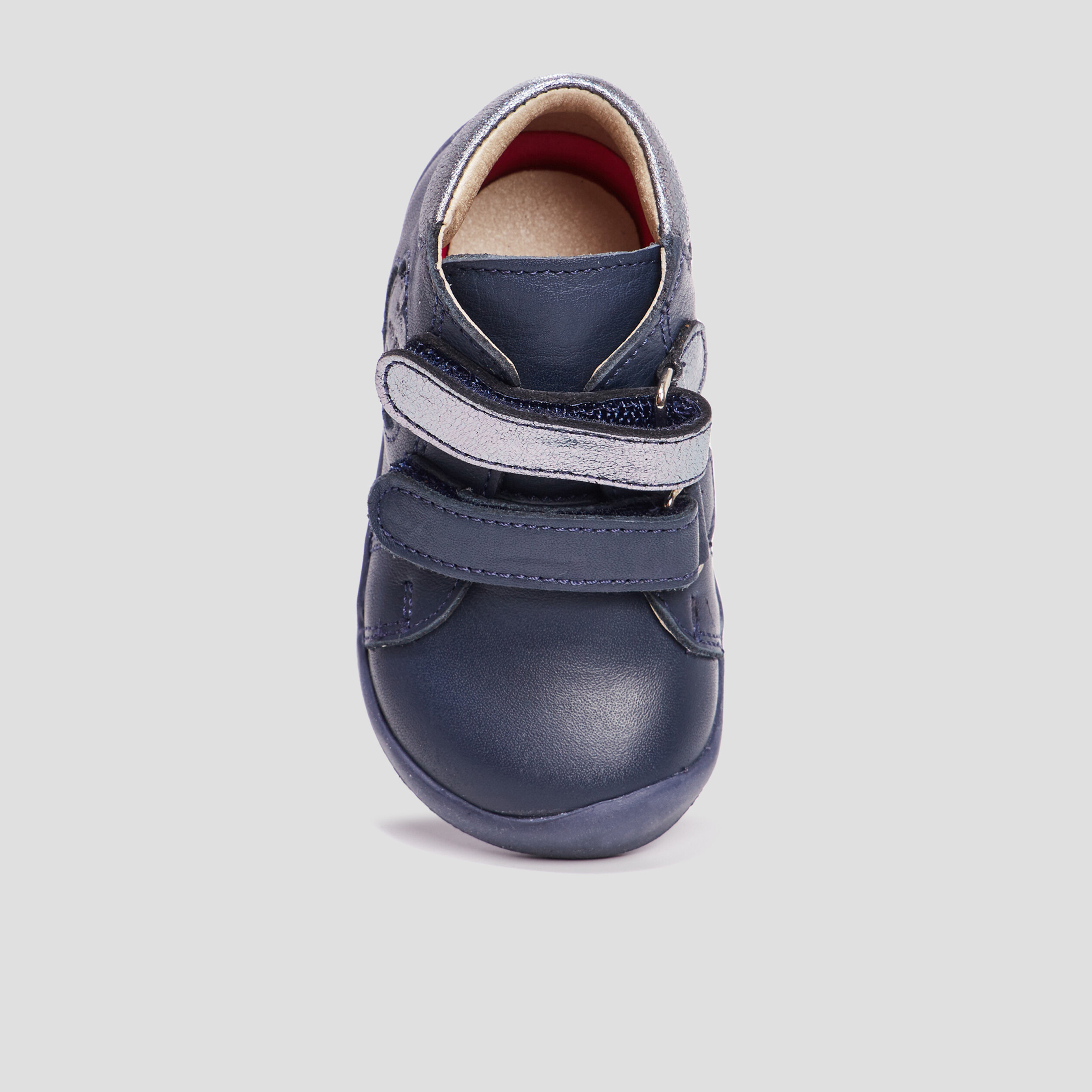 Bottillons en cuir Wakalla bleu marine bébé fille | La Halle