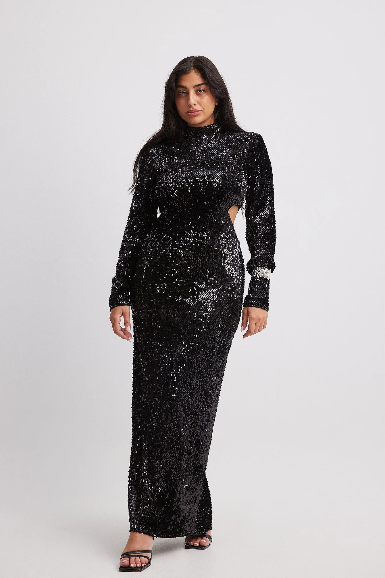 Pailletten Maxikleid