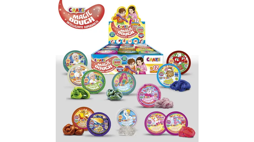 CRAZE - MAGIC DOUGH Intelligente Superknete 15g, sortiert 15 g