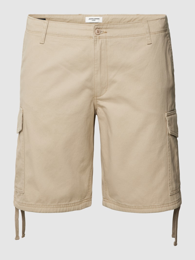 PLUS SIZE Cargoshorts mit Tunnelzug Modell 'MARLEY' in beige