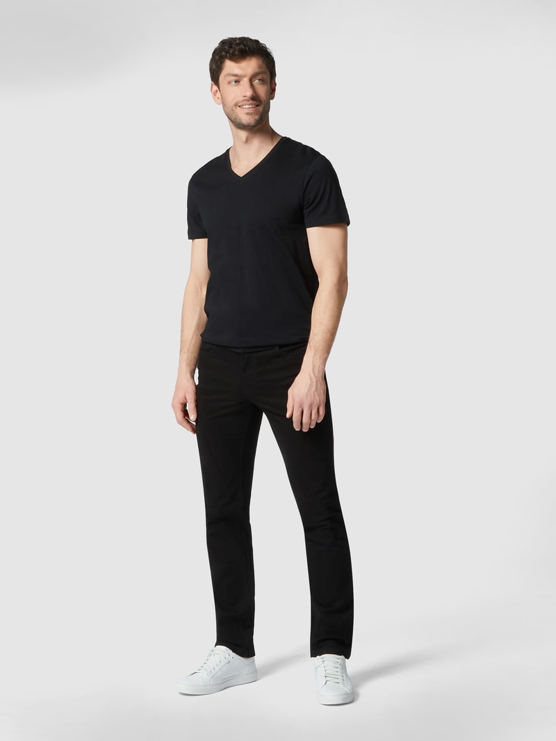 T-Shirt aus Bio-Baumwolle im 2er-Pack in schwarz