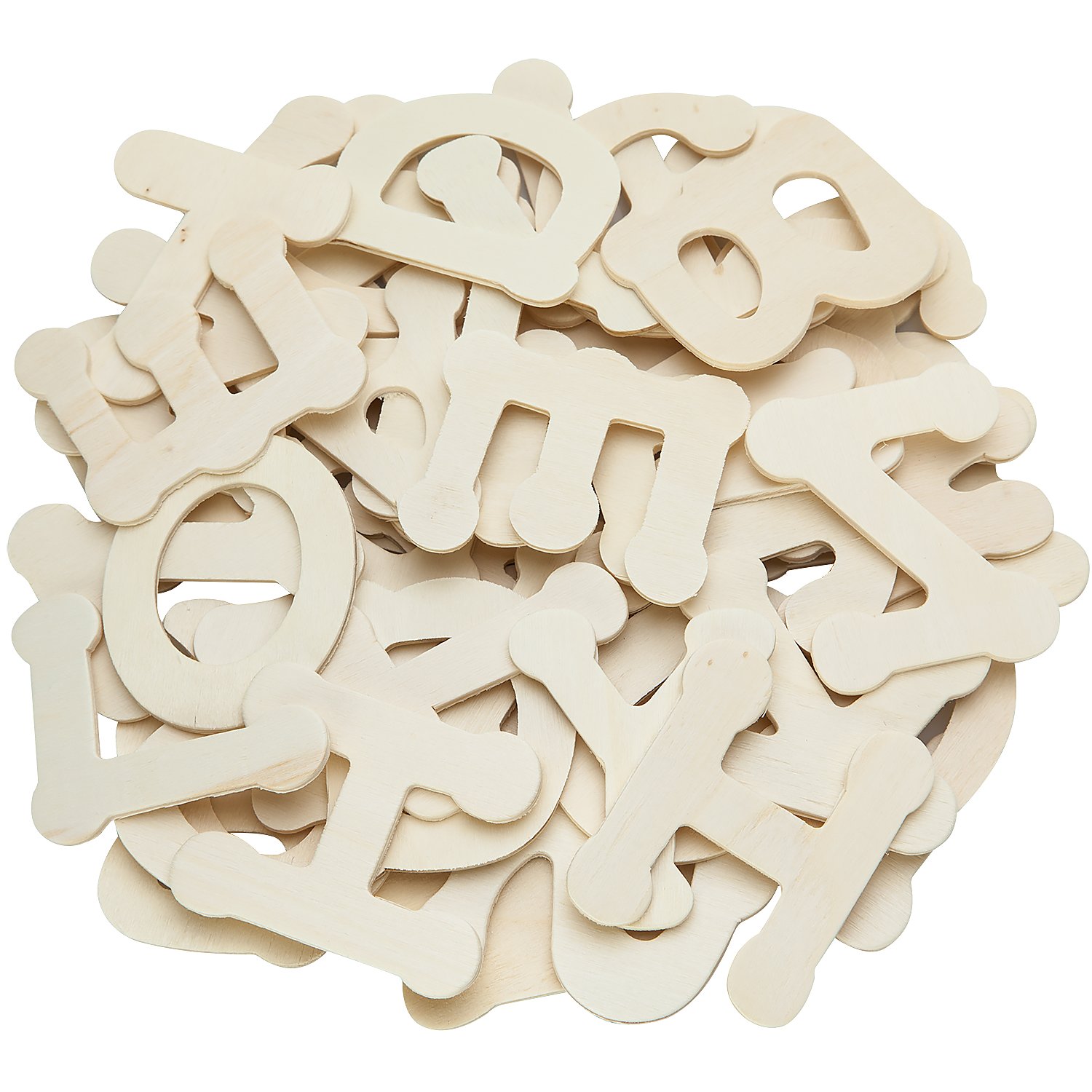 Holzbuchstaben, 6 cm, 52 Stück