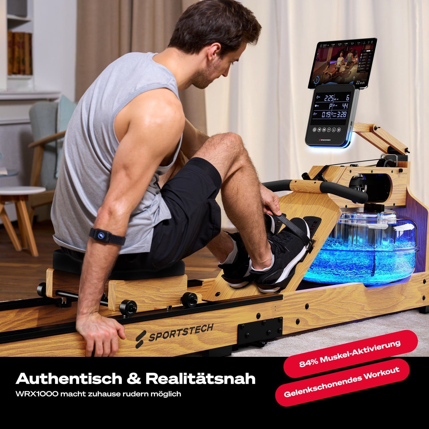 Sportstech Rudergerät WRX1000