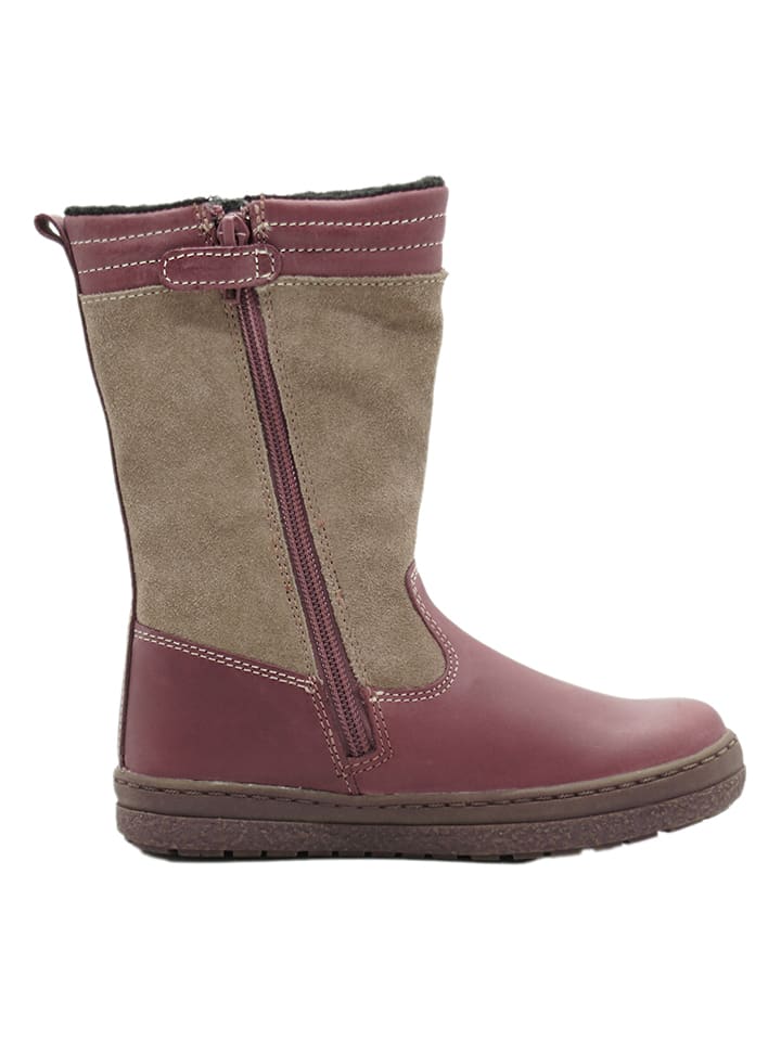 El Naturalista Leder-Winterstiefel in Beige/ Altrosa günstig kaufen