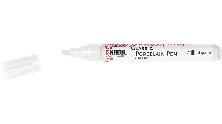 KREUL Glass & Porcelain Pen Classic calligraphy Weiß Weiß