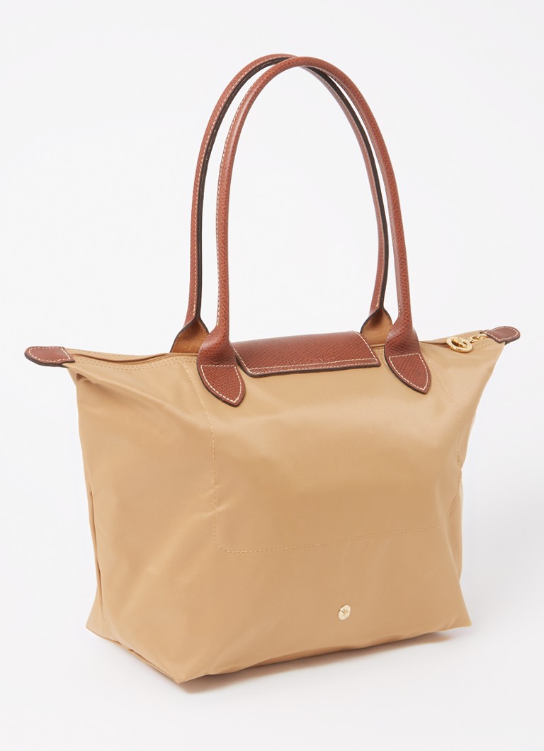 Longchamp Le Pliage shoulder bag M with leather details