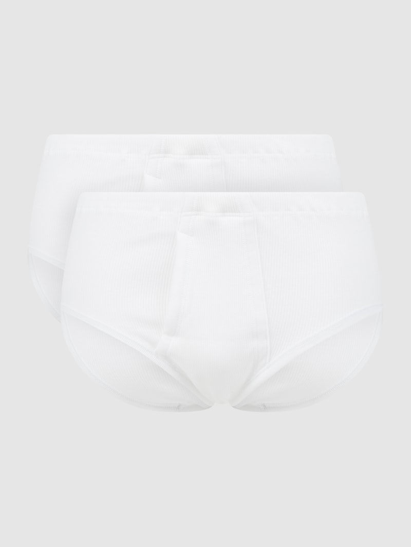 Slip aus Baumwolle im 2er-Pack in weiß