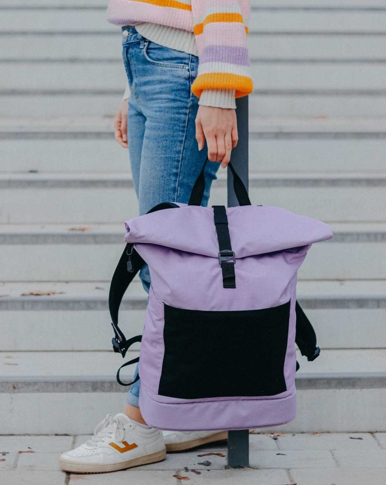 Anna und Oskar Wickelrucksack Hugo - nachhaltig, unisex (Wetbag, Kinderwagenaufhängung, Brustgurt)