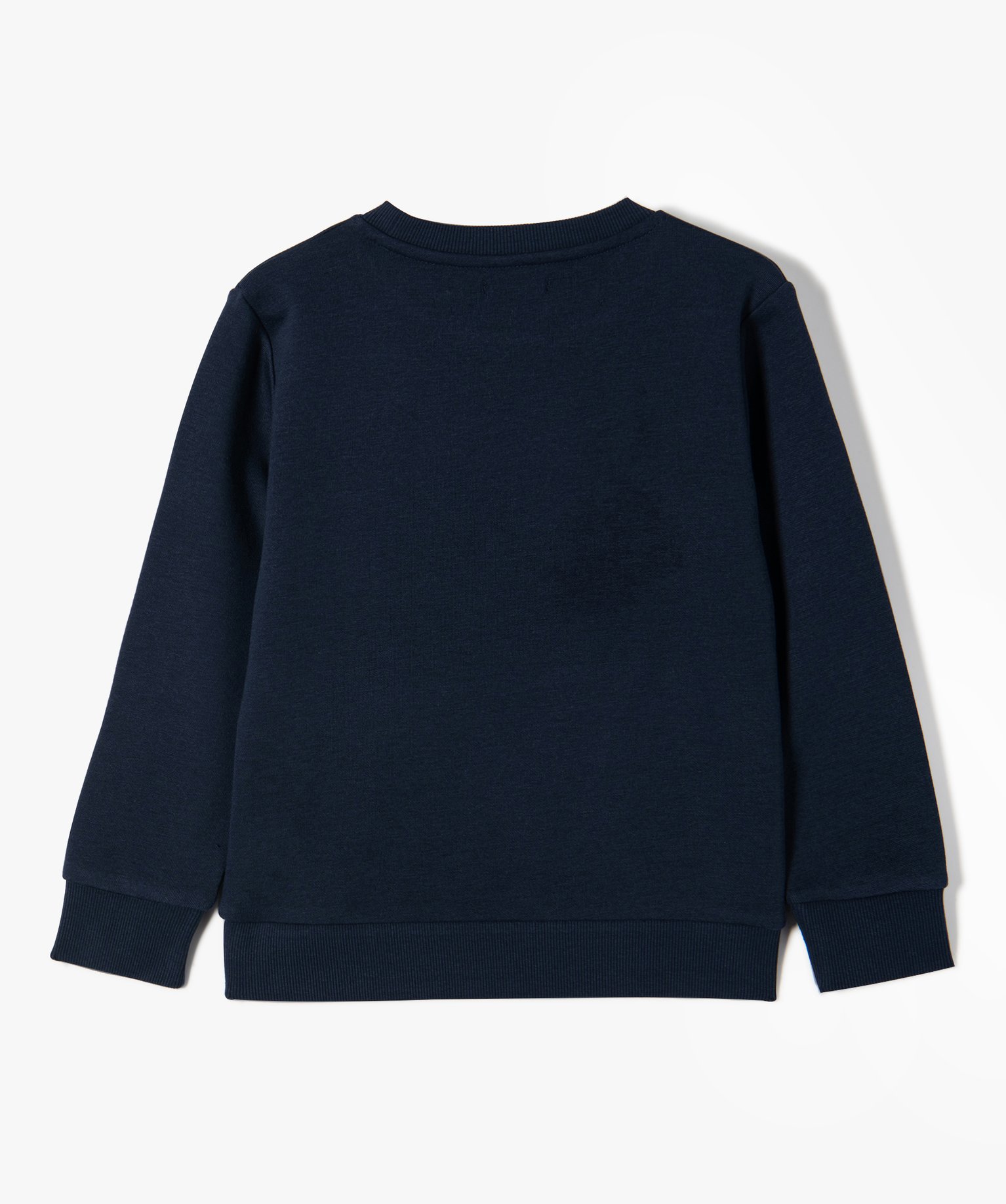 Sweat uni avec broderie poitrine Garçon marine | GEMO