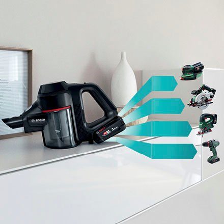 BOSCH Akku-Stielstaubsauger Unlimited 7 BKS711XXL, beutellos, 40 Min. Laufzeit, knickbares Rohr, inkl. umfangreichen Zubehör