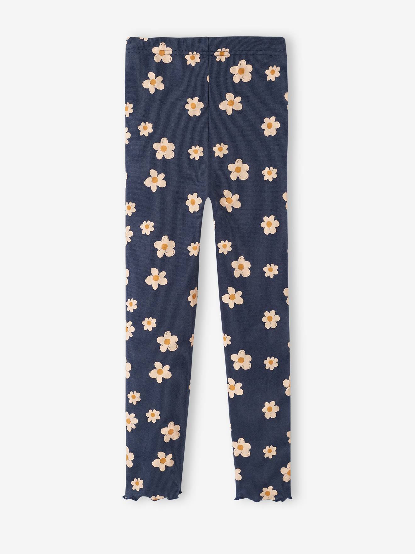 Vertbaudet Mädchen Leggings, gerippt - graugrün