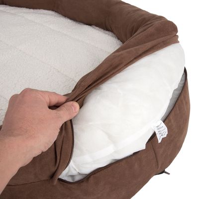 Hundebett Memory oval, braun