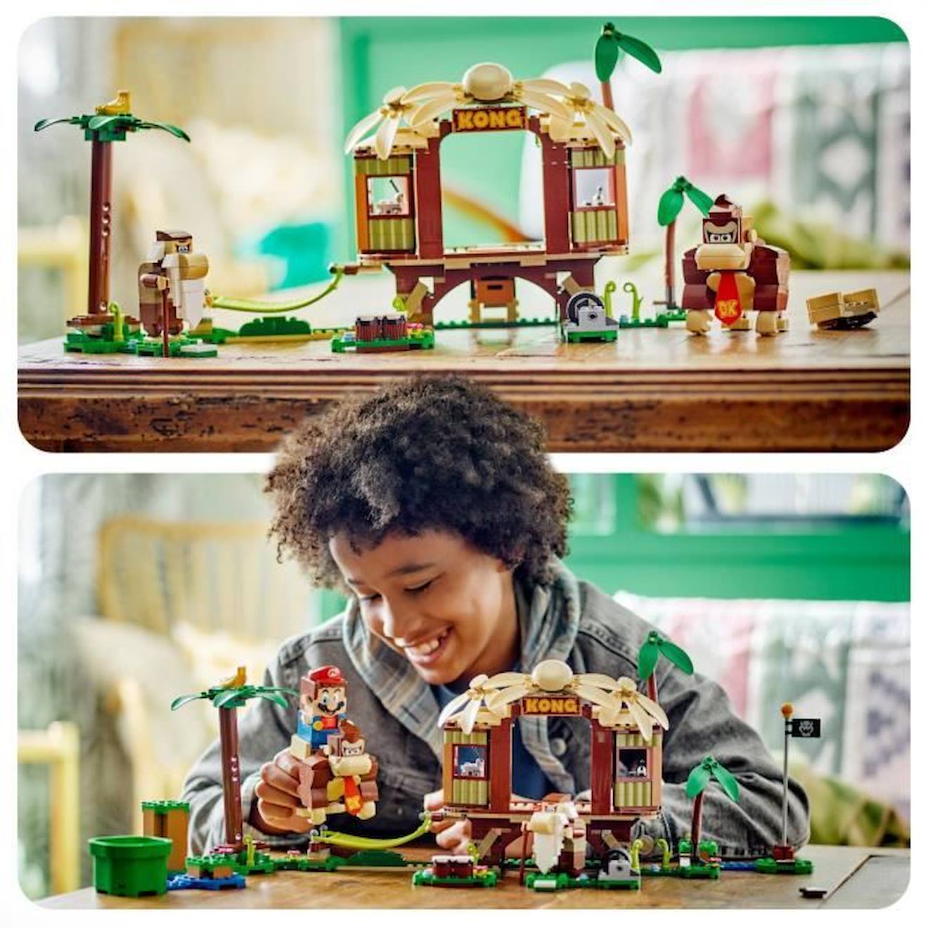LEGO® Super Mario 71424 Ensemble d'Extension La Cabane de Donkey Kong, Jouet à Combiner avec Pack de Démarrage marron