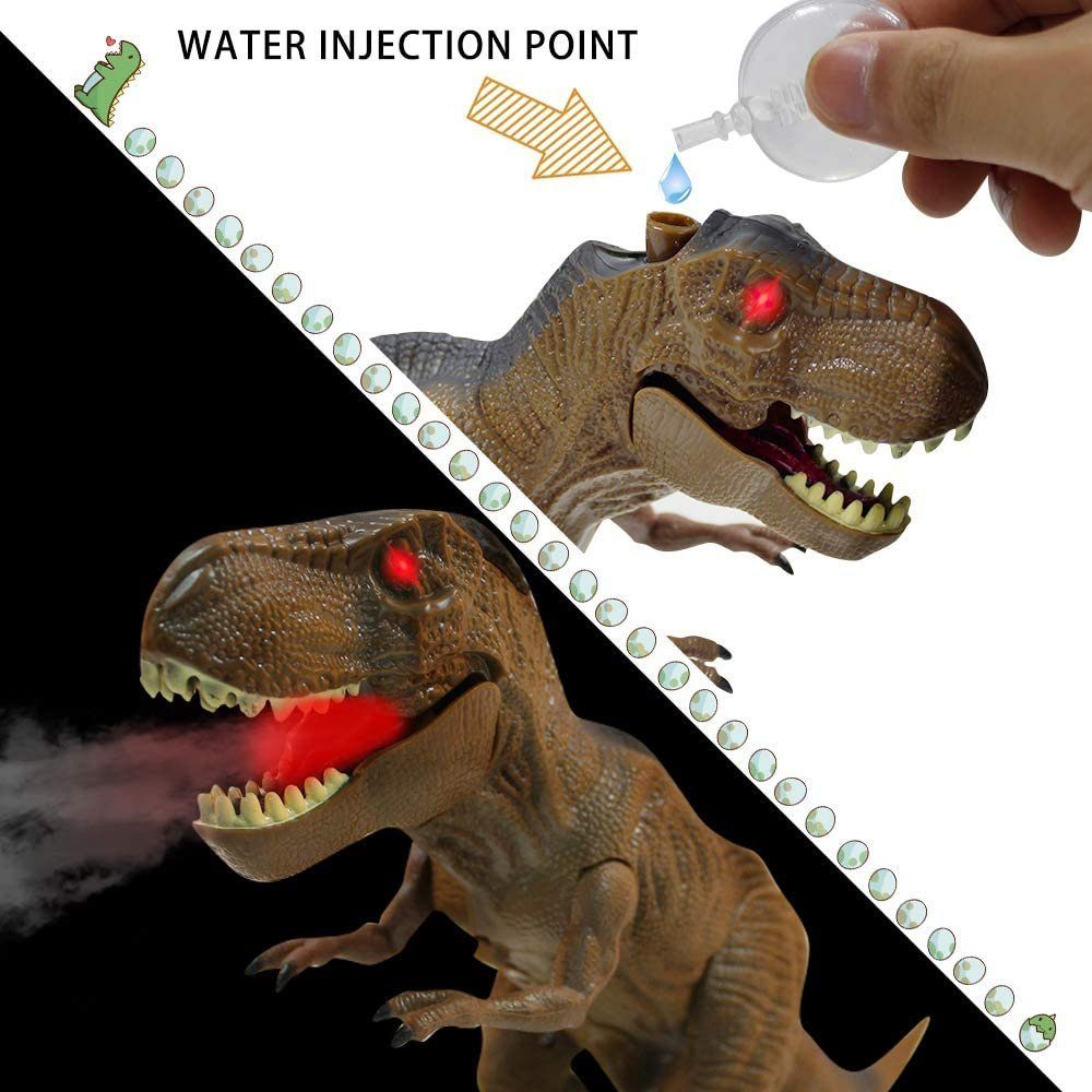 PENGBU RC Spielfigur Ferngesteuerter Dinosaurier Spielzeug ab 4 5 6 8 jahre jungen mit LED, (Set, Komplettset), Dino Roboter Kinder Spielzeug mit Gehen und roar