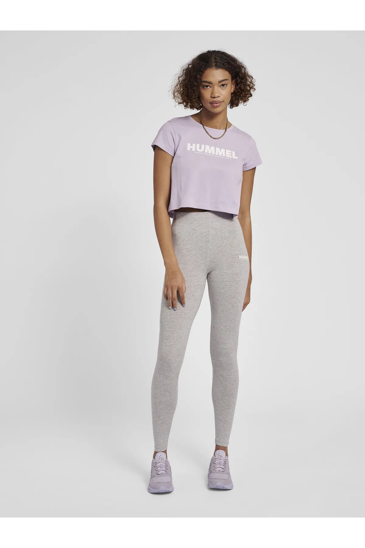 hummel  Sport-Leggings - Grau - Mittlerer Bund