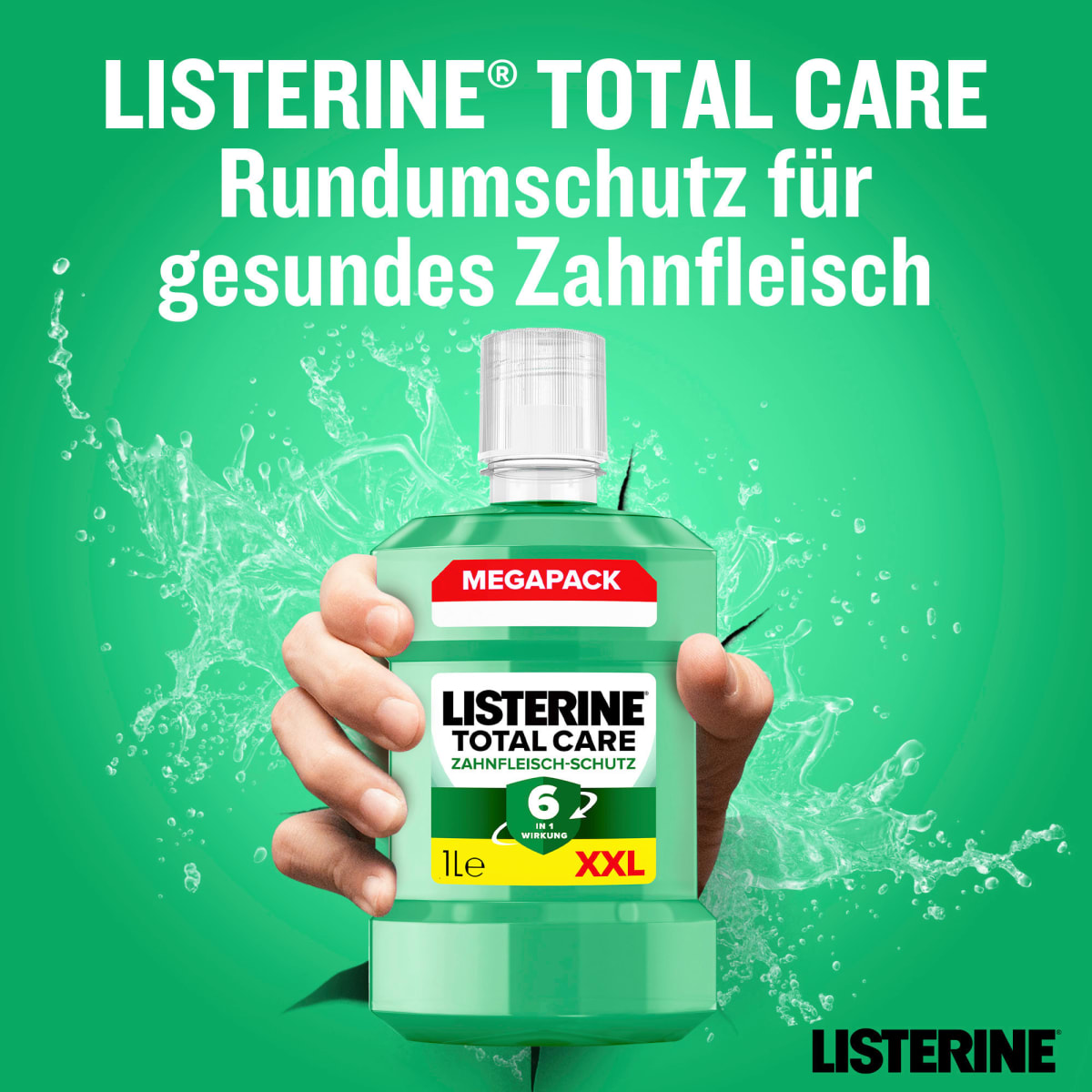 Mundspülung Total Care Zahnfleischschutz XXL Größe, 1 l