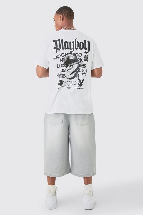 Oversize T-Shirt mit lizenziertem Playboy-Print