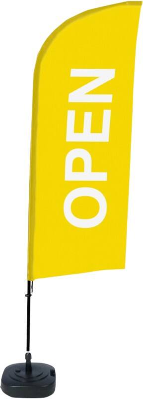 SHOWDOWN Strandflagge Open Windform Gelb 330 x 89 cm Einzel Aluminium