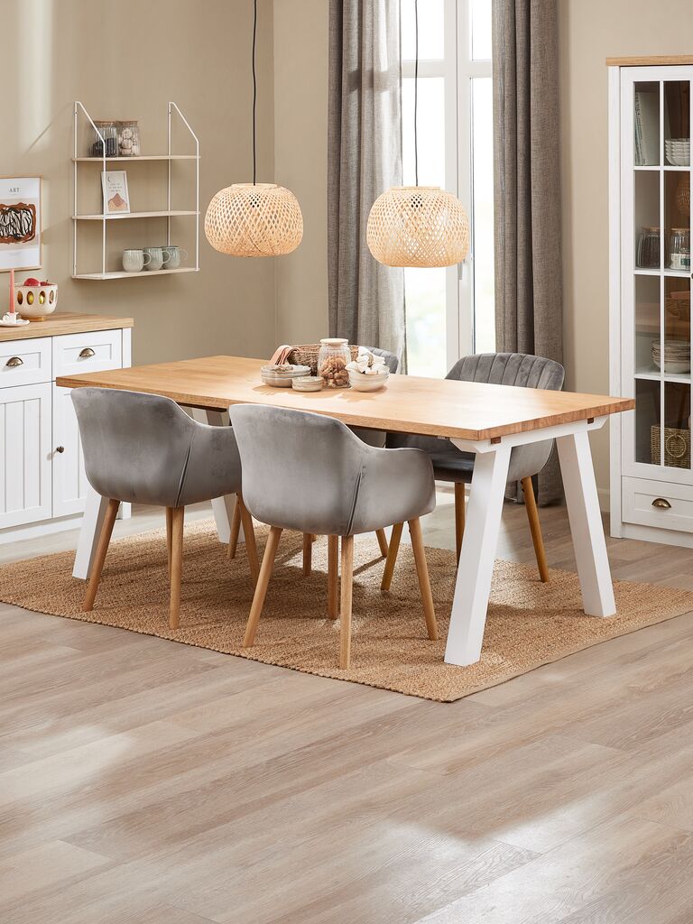 SKAGEN Stół do jadalni SKAGEN 90x200 dąb/biały