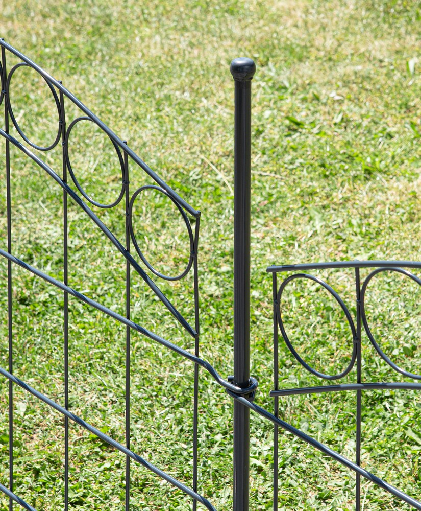 Powertec Garden Zaun-4er Set, ca. 1000 x 800 mm - Grau, 21FS07