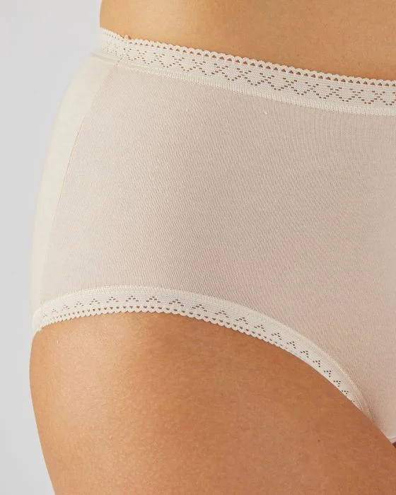 Lot de 3 culottes midi coton stretch + 1 GRATUITE